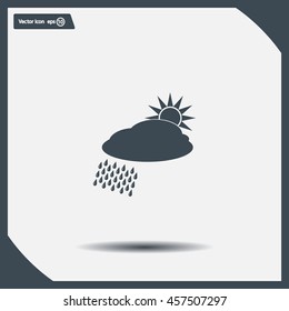 cloud with rain and sun