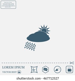 cloud with rain and sun