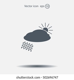 cloud with rain and sun