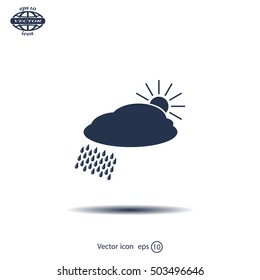 cloud with rain and sun