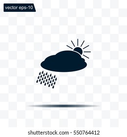 cloud with rain and sun