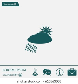 cloud with rain and sun