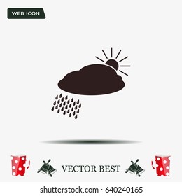 cloud with rain and sun