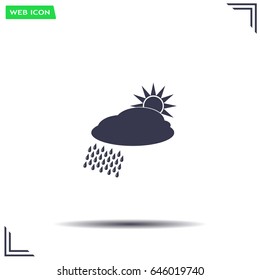 cloud with rain and sun