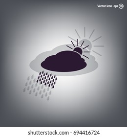 cloud with rain and sun