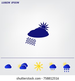 cloud with rain and sun
