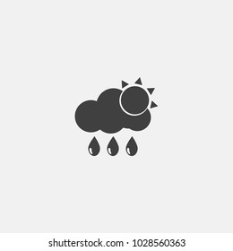 cloud rain sun icon vector illustration. forecast icon vector.