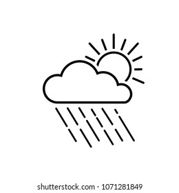 Cloud Rain Sun Vector Illustration