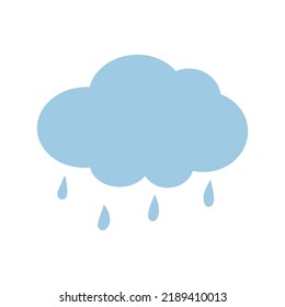 Cloud Rain Symbol, Rainy Day Icon, Forecast Storm Sign, Weather, Simple Vector Illustration