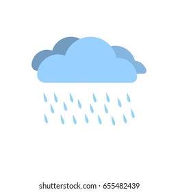 cloud rain symbol vector