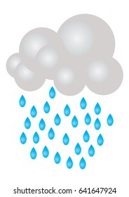 Cloud with rain vector design. idea for your background or icon