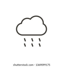 Cloud, rain vector icon. Element of weather for mobile concept and web apps illustration. Thin line icon for website design and development. Vector icon