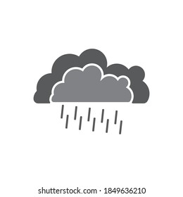 cloud rain vector icon template illustration design