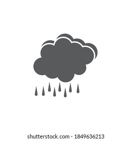 cloud rain vector icon template illustration design
