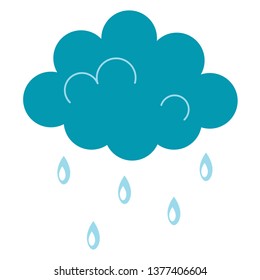 Cloud and rain vector illustration 