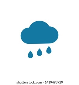 cloud rain water drop logo design