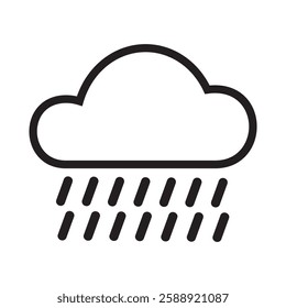 Cloud rain weather forecast  icon