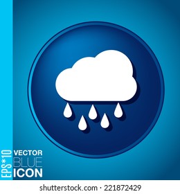 cloud rain. the weather icon