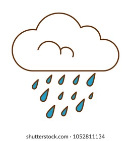 cloud rain weather isolated icon