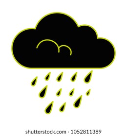 cloud rain weather isolated icon