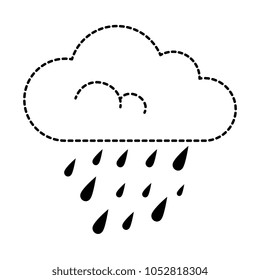 cloud rain weather isolated icon