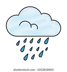 cloud rain weather isolated icon