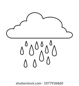 cloud rain weather isolated icon