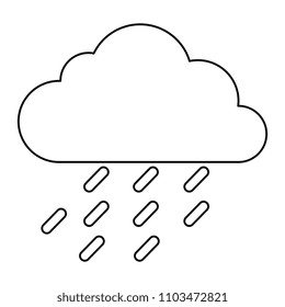 cloud rain weather isolated icon