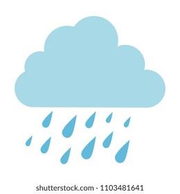 cloud rain weather isolated icon