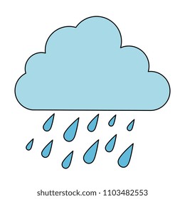 cloud rain weather isolated icon