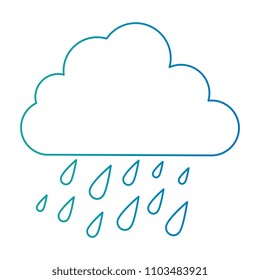 cloud rain weather isolated icon