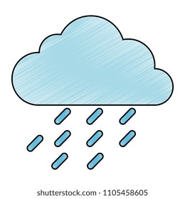cloud rain weather isolated icon