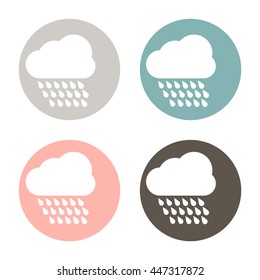 cloud rain with wind.  the weather icon