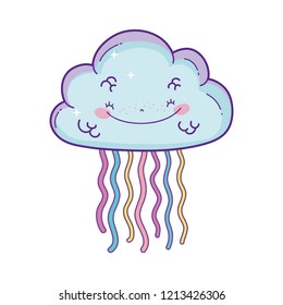 cloud and rainbow cartoon
