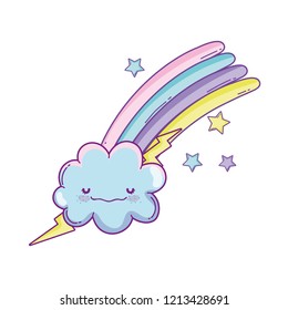 Cloud and rainbow cute cartoon