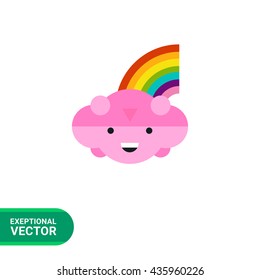 Cloud with Rainbow Icon