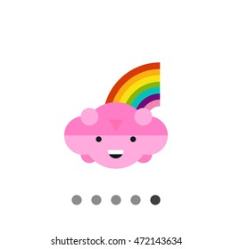 Cloud with Rainbow Icon