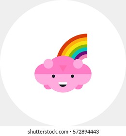 Cloud with Rainbow Icon