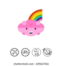 Cloud with Rainbow Icon