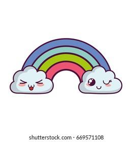 cloud and rainbow icon
