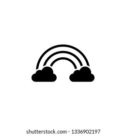 cloud and rainbow icon. Element of weather illustration. Signs and symbols can be used for web, logo, mobile app, UI, UX