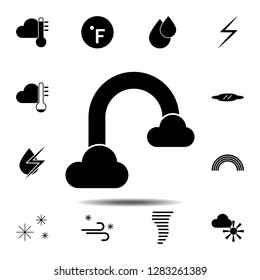 cloud rainbow icon. Simple glyph vector of weather set for UI and UX, website or mobile application