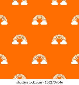 Cloud rainbow pattern vector orange for any web design best