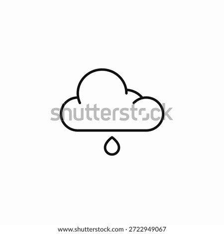 cloud with raindrop icon sign vector