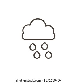 cloud with raindrop icon. vector illustration