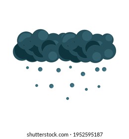 cloud raindrops natural design isolated