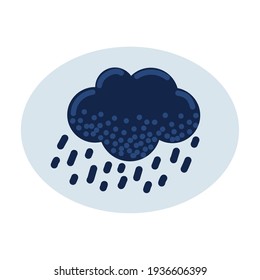 cloud raindrops weather sky design