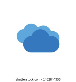 Cloud Raining, Forecast, Raining, Rainy Weather  Flat Color Icon. Vector icon banner Template
