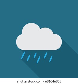 cloud. It rains from the cloud, with shadow