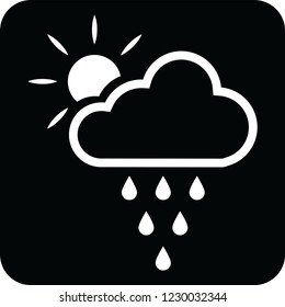 cloud rains and sun icon for web and print cloud rains and sun icon for web and print